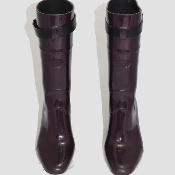 Sergio Rossi Heeled Rain Rubber Boots - Picture 2 of 7